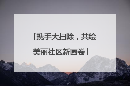 携手大扫除，共绘美丽社区新画卷
